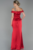 Long Red Satin Evening Dress ABU1713