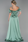 Long Turquoise Satin Evening Dress ABU1716