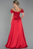 Long Red Satin Evening Dress ABU1716