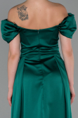 Long Emerald Green Satin Evening Dress ABU1716
