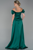 Long Emerald Green Satin Evening Dress ABU1716