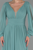 Long Turquoise Chiffon Evening Dress ABU1702