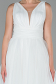 Long White Evening Dress ABU1727