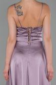 Lavender Long Satin Engagement Dress ABU1458