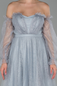 Long Grey Evening Dress ABU1730