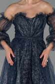 Long Navy Blue Evening Dress ABU1730