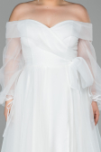 White Mermaid Evening Dress ABU1535