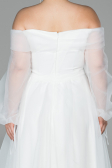White Mermaid Evening Dress ABU1535