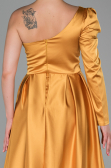 Long Mustard Satin Evening Dress ABU1715