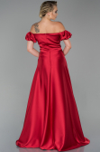 Long Red Satin Evening Dress ABU1840