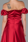 Long Red Satin Evening Dress ABU1840