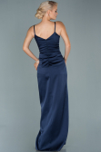 Navy Blue Long Engagement Dress ABU564