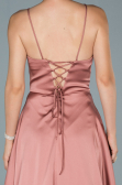 Onion Skin Long Satin Evening Dress ABU1458