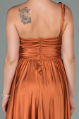 Peach Long Engagement Dress ABU1142