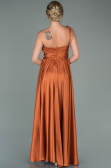 Peach Long Engagement Dress ABU1142