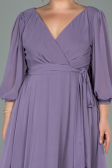 Lavender Midi Chiffon Oversized Evening Dress ABK1083
