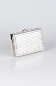 Silver Plaster Fabric Box Bag V334