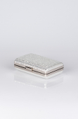 Silver Plaster Fabric Box Bag V334