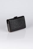 Black Plaster Fabric Box Bag V334