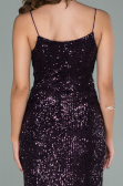 Long Dark Purple Scaly Prom Gown ABU1880