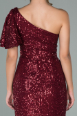Long Burgundy Mermaid Evening Dress ABU1891