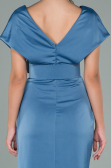 Short Indigo Satin Invitation Dress ABK1107