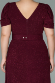 Long Burgundy Oversized Evening Dress ABU1904