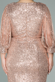 Copper Short Plus Size Evening Dress ABK631