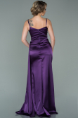 Purple Long Satin Mermaid Evening Dress ABU1894