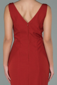 Red Front Short Back Long Mermaid Prom Dress ABO036