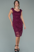 Plum Short Evening Dress ABK010