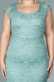 Mint Short Oversized Evening Dress ABK010