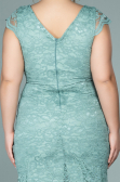 Mint Short Oversized Evening Dress ABK010