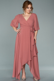 Midi Onion Skin Chiffon Oversized Evening Dress ABK1083
