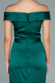 Long Emerald Green Satin Evening Dress ABU1943