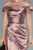 Onion Skin Long Satin Engagement Dress ABU1606