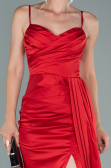 Red Long Satin Mermaid Evening Dress ABU1894