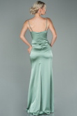 Turquoise Long Satin Prom Gown ABU1938