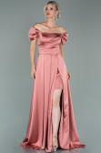 Onion Skin Long Satin Evening Dress ABU1716