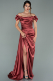 Navy Blue Long Satin Engagement Dress ABU1606