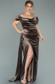 Cappuccino Long Velvet Oversized Evening Dress ABU1991