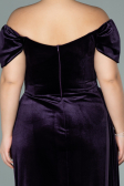 Long Purple Velvet Oversized Evening Dress ABU1991