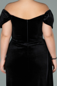 Long Black Velvet Oversized Evening Dress ABU1991