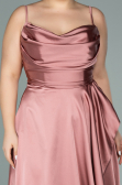 Long Onion Skin Satin Plus Size Evening Dress ABU2011