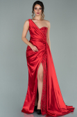 Long Red Satin Evening Dress ABU2028