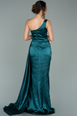 Long Emerald Green Satin Evening Dress ABU2028