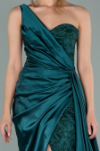 Long Emerald Green Satin Evening Dress ABU2028
