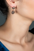 Rose-Anthracite Earring UK031