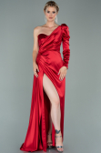 Long Red Satin Evening Dress ABU2038