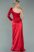 Long Red Satin Evening Dress ABU2038